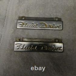 1951 1952 Dodge B3 Pickup Panel Truck Fluid Drive Badges Stainless Steel