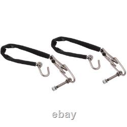 1953-72 F-100 FlareSide Truck Tailgate Chains Stainless Steel/Black Rubber