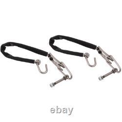 1953-72 F-100 FlareSide Truck Tailgate Chains Stainless Steel/Black Rubber