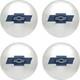 1954-55 Chevrolet Truck Wheel Hub Cap Set With Blue Bow Tie Stainless Steel