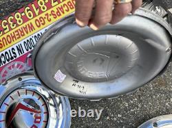 1954 Dodge V 8 Truck Full Red Meadowbrook Coronet 15 Hubcaps Set 4 Oem part