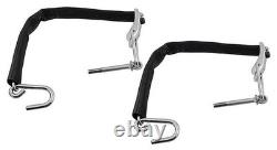 1957-87 Ford F-Series Truck Tailgate Chains Stainless Steel Black Rubber