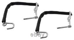 1957-87 Ford F-Series Truck Tailgate Chains Stainless Steel Black Rubber