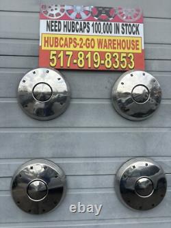 1960-62 Ford Galaxy F-150 10.5 Inch Poverty Hubcaps Set 4 Used Beautiful Oem
