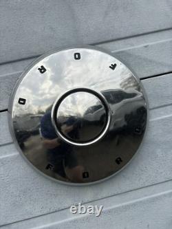 1960-62 Ford Galaxy F-150 10.5 Inch Poverty Hubcaps Set 4 Used Beautiful Oem
