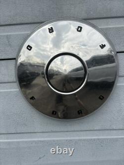 1960-62 Ford Galaxy F-150 10.5 Inch Poverty Hubcaps Set 4 Used Beautiful Oem