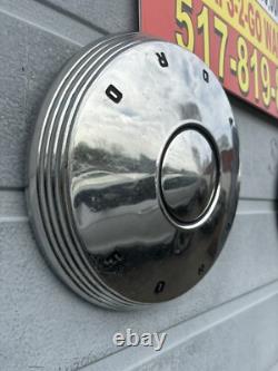 1960-62 Ford Galaxy F-150 10.5 Inch Poverty Hubcaps Set 4 Used Beautiful Oem