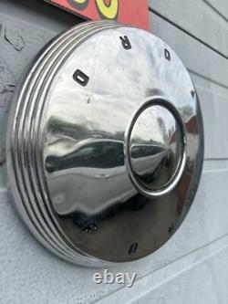 1960-62 Ford Galaxy F-150 10.5 Inch Poverty Hubcaps Set 4 Used Beautiful Oem