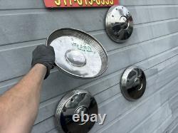 1960-62 Ford Galaxy F-150 10.5 Inch Poverty Hubcaps Set 4 Used Beautiful Oem