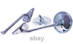 1960-66 Chevy Gmc Truck Pickup C10 C20 Stainless Steel Round Side Mirrors Rh&lh