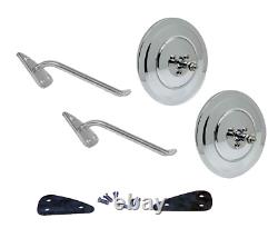 1960-66 Chevy Gmc Truck Pickup C10 C20 Stainless Steel Round Side Mirrors Rh&lh