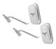 1960-66 Chevy Gmc Truck Pickup C10 C20 Stainless Steel Square Side Mirrors Rh&lh