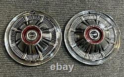1966-1977 Ford F100 F150 Truck Bronco 15 Stainless Steel Hubcap Wheel Cover 2pc