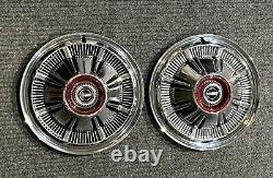 1966-1977 Ford F100 F150 Truck Bronco 15 Stainless Steel Hubcap Wheel Cover 2pc