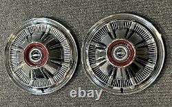 1966-1977 Ford F100 F150 Truck Bronco 15 Stainless Steel Hubcap Wheel Cover 2pc