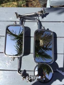 1967-1979 Ford Truck West Coast Stainless Steel Mirrors WithWorking Swing Locks