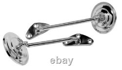1967-72 Chevy Gmc Truck Pickup C10 C20 Stainless Steel Round Side Mirrors Rh&lh