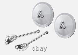 1967-72 Chevy Gmc Truck Pickup C10 C20 Stainless Steel Round Side Mirrors Rh&lh