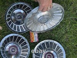 1967-72 Ford Galaxy 500 F100 Truck Van Big Block Hubcaps 15 Wheel Rare Vintage