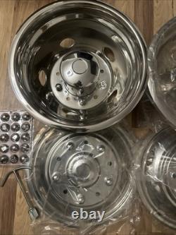 19.5'' 10 Lug Stainless Steel Wheel Simulator for 2005-2025 Ford F450 F550 Truck