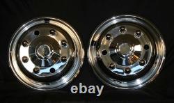 19.5 8 Lug chevy 4500/5500 Wheel Simulators Tow Truck front pair bolt on new