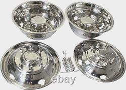 19.5 8 Lugs Stainless Steel Wheel Simulators for 2003-2004 Ford F450 F550 Truck