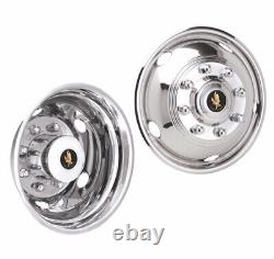19.5 8 Lugs Stainless Steel Wheel Simulators for 2003-2004 Ford F450 F550 Truck