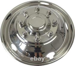 19.5 8 Lugs Stainless Steel Wheel Simulators for 2003-2004 Ford F450 F550 Truck