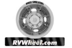 19.5 8 Lugs Stainless Steel Wheel Simulators for 2003-2004 Ford F450 F550 Truck