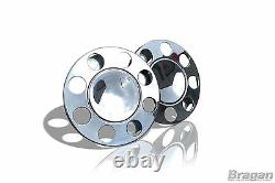 19.5 Universal Stainless Steel Front Outer Wheel Trims Covers Truck Lorry