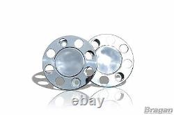 19.5 Universal Stainless Steel Front Outer Wheel Trims Covers Truck Lorry