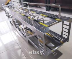 1/14 3-Axle 1100mm FULLY STAINLESS STEEL Auto Transport Trailer NIB