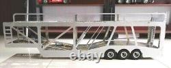 1/14 3-Axle 1100mm FULLY STAINLESS STEEL Auto Transport Trailer NIB