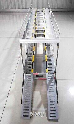 1/14 3-Axle 1100mm FULLY STAINLESS STEEL Auto Transport Trailer NIB