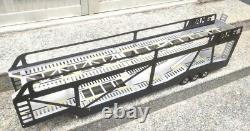 1/14 3-Axle 1100mm FULLY STAINLESS STEEL Auto Transport Trailer NIB