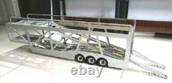 1/14 3-Axle 1100mm FULLY STAINLESS STEEL Auto Transport Trailer NIB