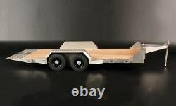 1/14 Stainless Steel 2 Axle Trailer For Tamiya Tractor Truck NIB