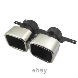 1 Pair Car Truck Stainless Steel Rear Exhaust Pipe Tail Muffler Tip Round Part