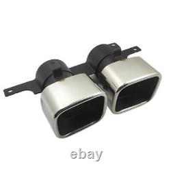 1 Pair Car Truck Stainless Steel Rear Exhaust Pipe Tail Muffler Tip Round Part