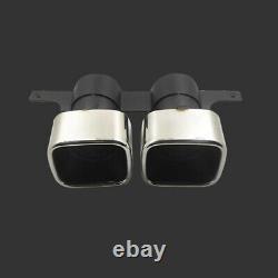 1 Pair Car Truck Stainless Steel Rear Exhaust Pipe Tail Muffler Tip Round Part