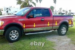 2009-2014 Ford F-150 Super Cab 6.5' Rocker Panel Trim 10Pc 7 Stainless Steel NF