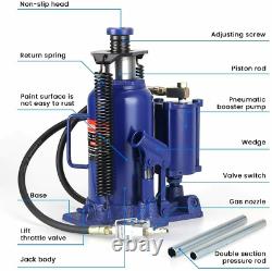 20 Ton Hydraulic Air Bottle Jack Pneumatic Lifting Ram Car Van Truck Lorry Lifts