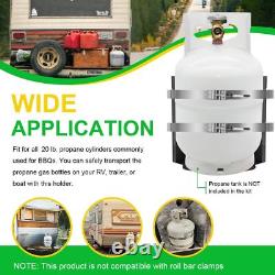 20 lb Propane Tank Holder Mount Stainless Steel Truck RV Marine Bracket BKT-2290