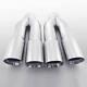 22 Inch Quad 4 Out 4 Inlet Exhaust Tips Dual Wall Stainless Steel Truck Diesel