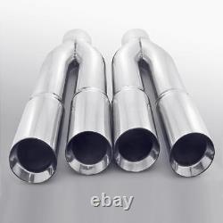 22 inch Quad 4 Out 4 Inlet Exhaust Tips Dual Wall Stainless Steel Truck Diesel