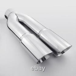 22 inch Quad 4 Out 4 Inlet Exhaust Tips Dual Wall Stainless Steel Truck Diesel