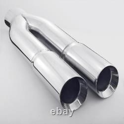 22 inch Quad 4 Out 4 Inlet Exhaust Tips Dual Wall Stainless Steel Truck Diesel