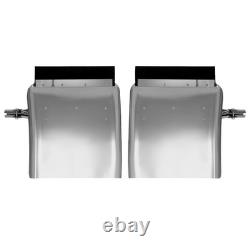 24 x 24 Stainless Steel Quarter Fender For Semi Truck with Tubes and Brackets