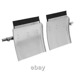 24 x 24 Stainless Steel Quarter Fender For Semi Truck with Tubes and Brackets 24 x 24 Stainless Steel Quarter Fender For Semi Truck with Tubes and Brackets