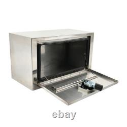 24x12x14 Stainless Steel Underbody Truck Tool Box Trailer Storage withLock
